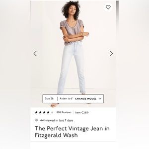 Madewell perfect vintage jean